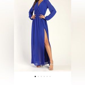 Lulus royal blue flowing maxi dress